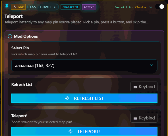 Valheim — Fast Travel + (Teleport) (screenshot 2)